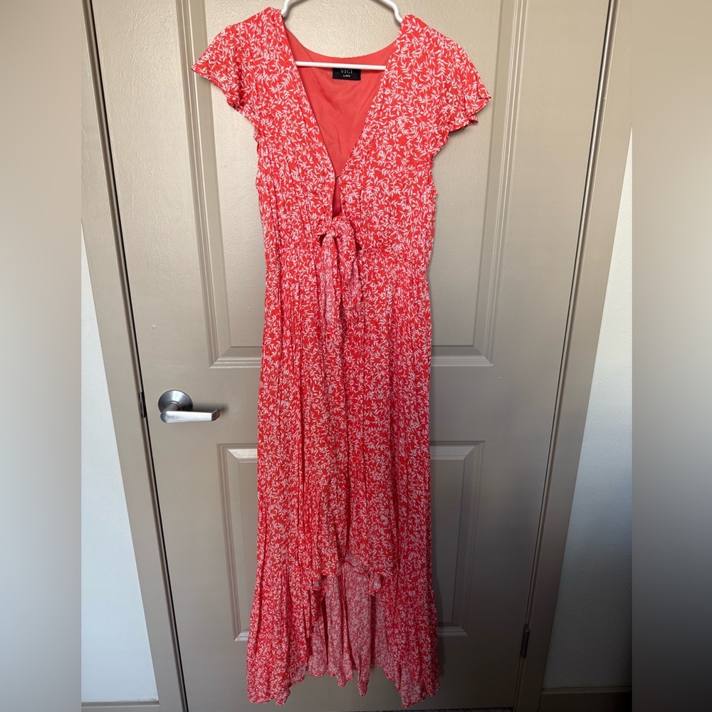 Floral Orange Maxi Dress